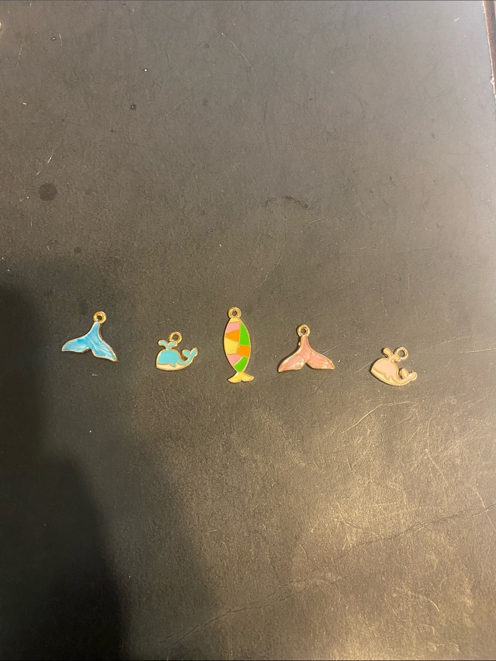 Sea Life Enamel Charms Set - Blue, Pink, Multicolor